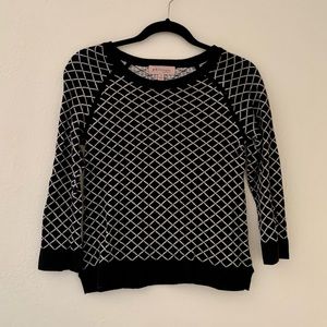 philosophy black and white sweater